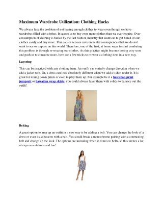 hawaiian print jumpsuit, hawaiian wrap skirts