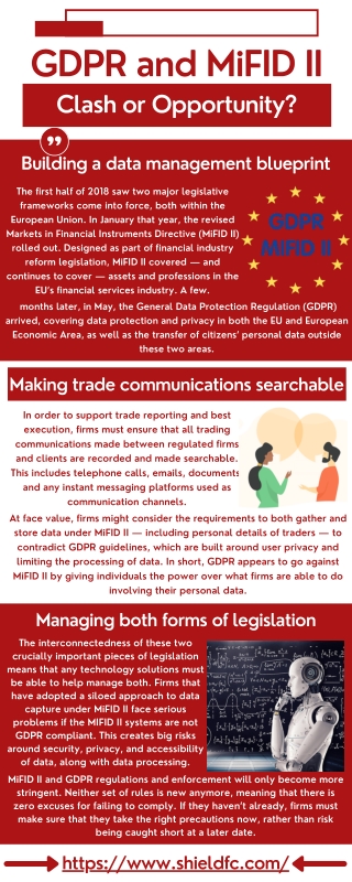 Shield for Information about GDPR and MiFID II