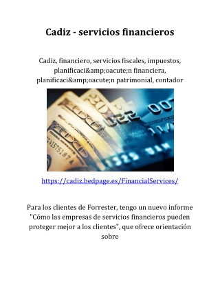 Cadiz - servicios financieros