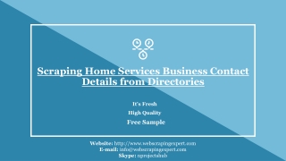 Scraping Home Services Business Contact Details from Directories