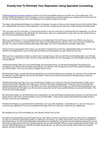 Guidance For Handling The Signs Of Despression symptoms