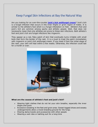 Keep Fungal Skin Infections at Bay the Natural Way