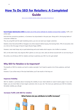 How To Do SEO for Retailers: A Completed Guide