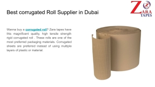 Best corrugated Roll Supplier in Dubai