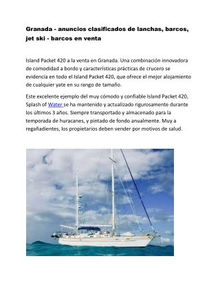 Granada - anuncios clasificados de lanchas, barcos, jet ski - barcos en venta