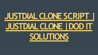 Readymade Justdial Clone Script - DOD IT Solutions