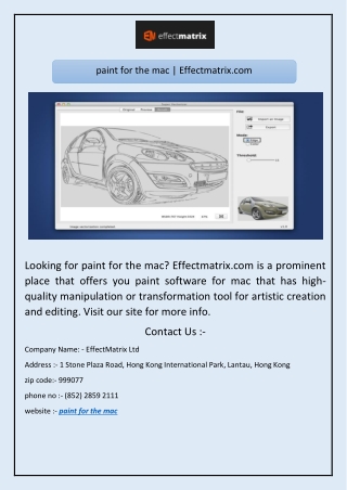 paint for the mac | Effectmatrix.com