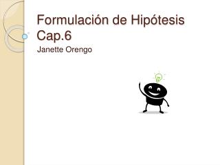 Formulación de Hipótesis Cap.6