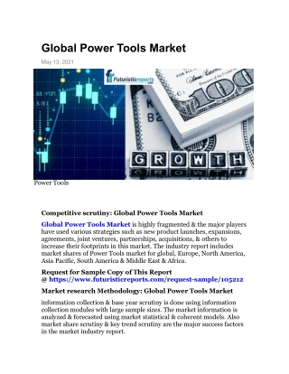COVID - 19 Affect on Global Power Tools Market due to pandemic