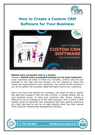 How to Create a Custom CRM Software for Your Business