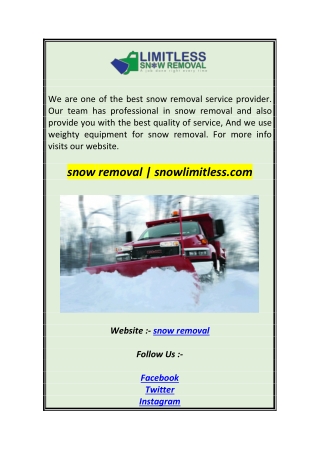 snow removal  snowlimitless.com