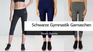 Schwarze Gymnastik Gamaschen