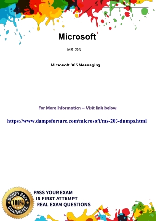 Prepare MS-203 Dumps Questions Answers  -  Dumpsforsure.com