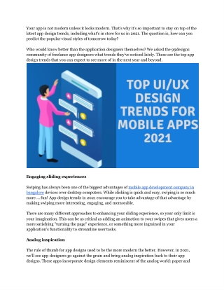 Top UI_UX Design Trends for Mobile Apps 2021