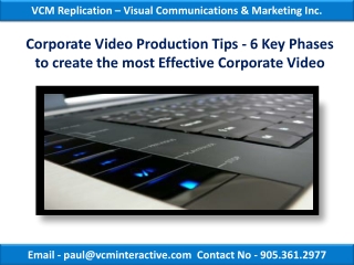 Corporate Video Production Tips - 6 Key Phases to create the
