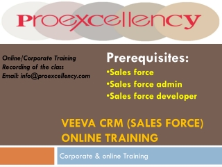 Proexcellency Provides Veeva CRM Online Training