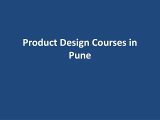 Product Design Courses in Pune