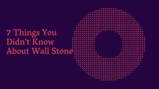 7 Things You Didn't Know About Wall Stone