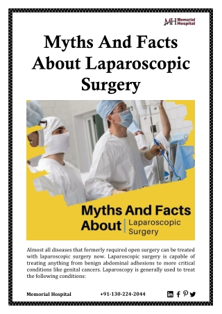 Myths And Facts About Laparoscopic Surgery