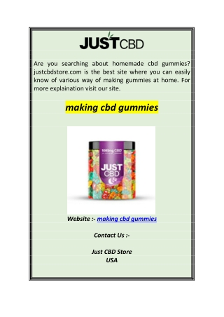 making cbd gummies0