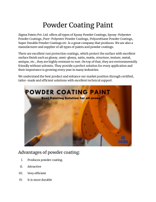 Powder Coating Paint