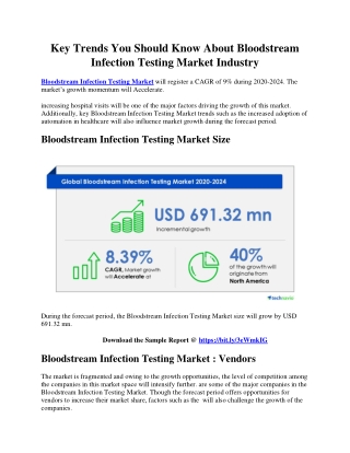 Key Trends You Should Know About Bloodstream Infection Testing Market Industry