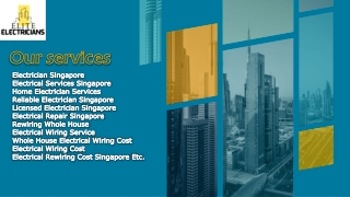 Best Electrical Wiring Service in Singapore