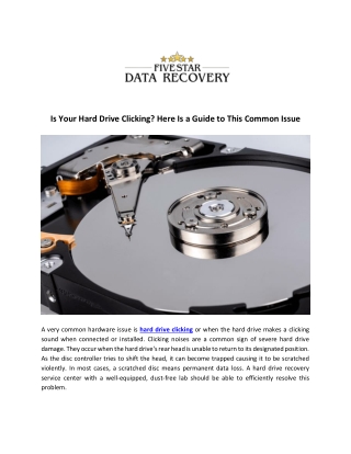 Is Your Hard Drive Clicking? Here Is a Guide to This Common Issue
