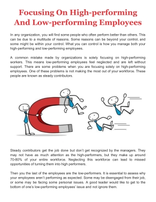 Focusing On High-Performing And Low-Performing Employees