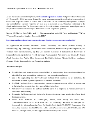COVID-19 Impact on Global Vacuum Evaporators Market