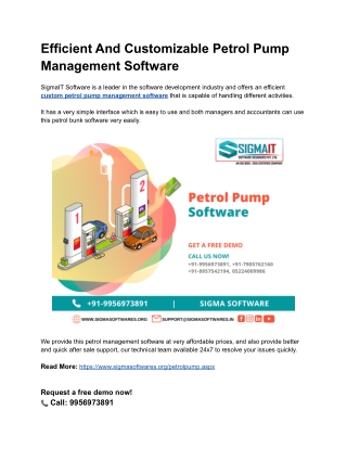 Efficient And Customizable Petrol Pump Management Software