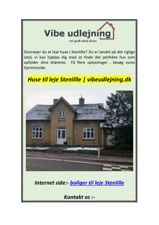 Huse til leje West Sealand  vibeudlejning.dk1