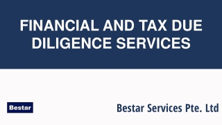 Financial And Tax Due Diligence Services