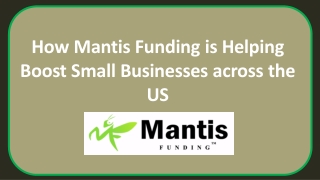 How Mantis Funding is Helping Boost Small Businesses across the US