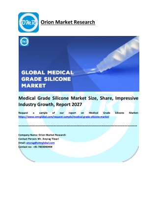 Medical Grade Silicone Market Size, Share, Industry Growth, Report 2021-2027