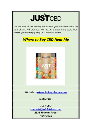 Where to Buy CBD Near Me1