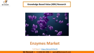 Enzymes Market Size Worth $13.2 billion by 2027 - KBV Research