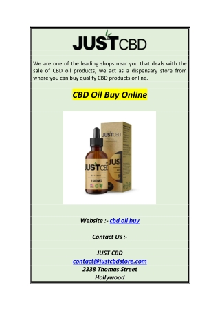 CBD Oil Buy Online1
