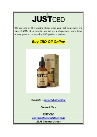 Buy CBD Oil Online1