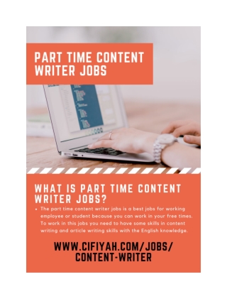 Part time content writer jobs in Mumbai
