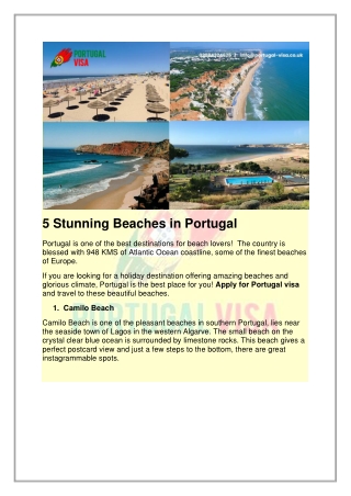 5 Stunning Beaches in Portugal