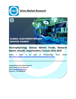 Electrophysiology Devices Market Size, Share, Industry Growth, Report 2027