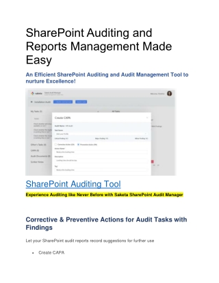 SharePoint Auditing Tool