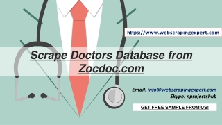 Scrape Doctors Database from Zocdoc.com