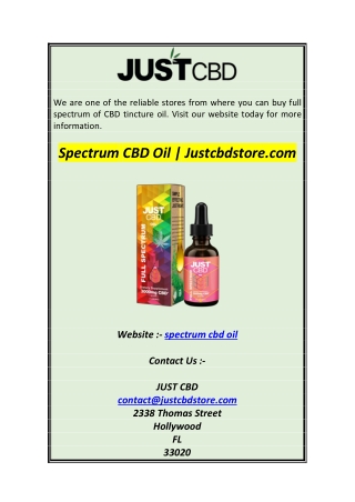 Spectrum CBD Oil  Justcbdstore.com1