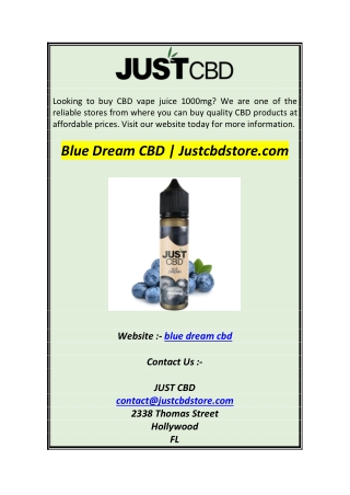 Blue Dream CBD  Justcbdstore1