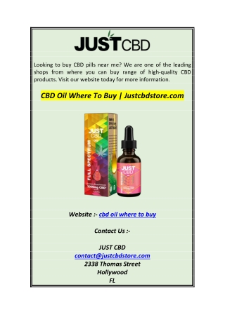 CBD Oil Where To Buy  Justcbdstore1