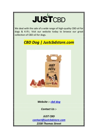 CBD Dog  Justcbdstore.com1