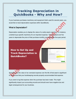 How to Set Up & Track Depreciation in QuickBooks?