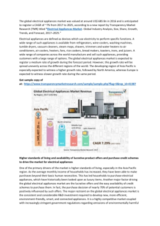 Electrical Appliances Market